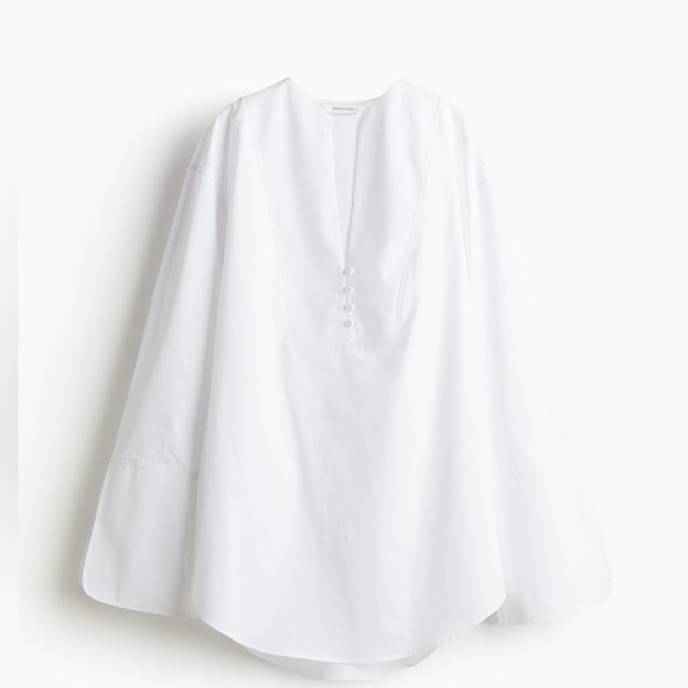 H&M A/W 2024 Loose Fit Tuxedo Shirt. XL - Picture 2 of 8